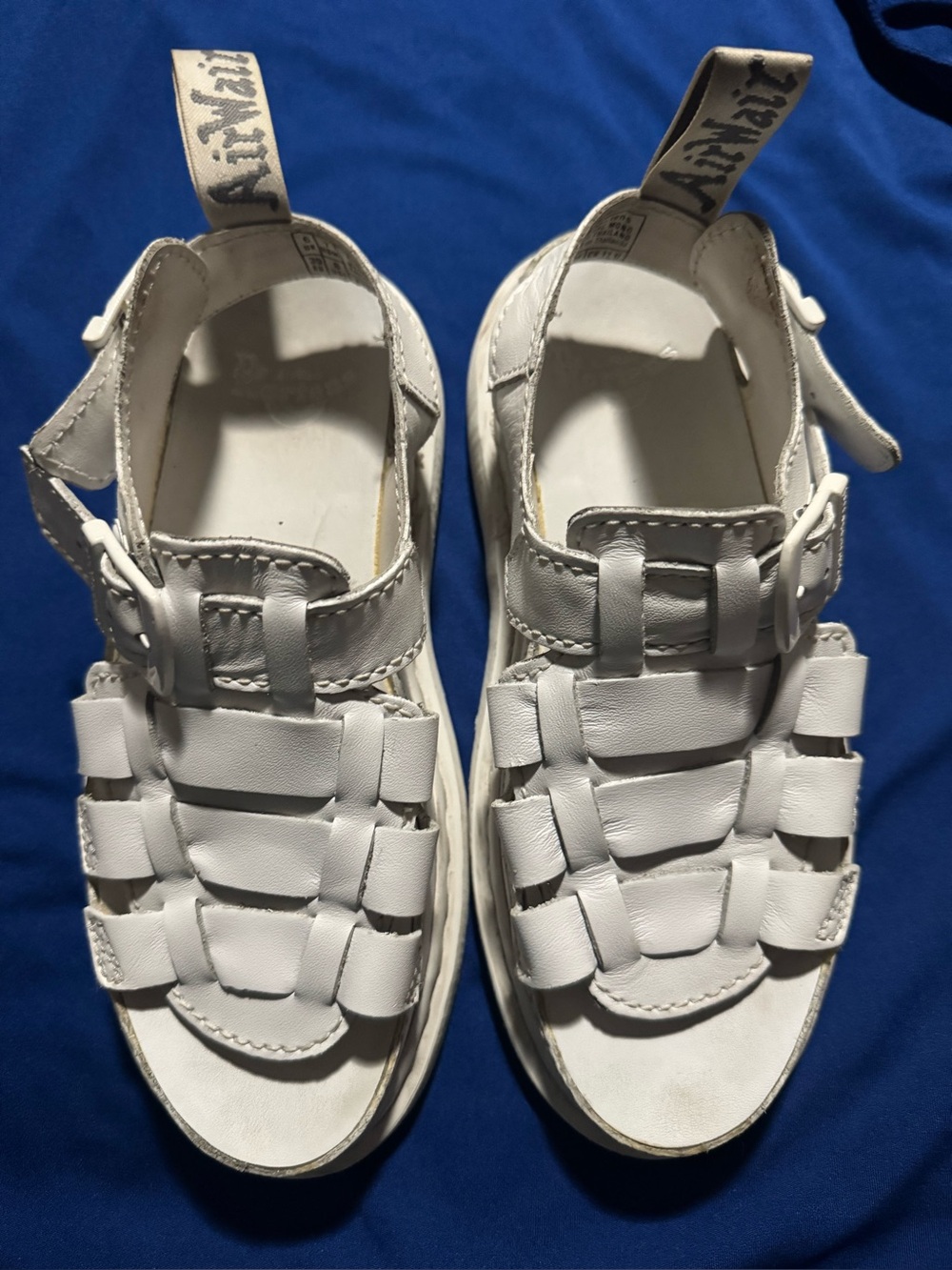Dr. Martens White Women's Woven Fisherman Sandals